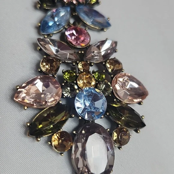 Y2K long rhinestone statement necklace - Picture 9 of 10